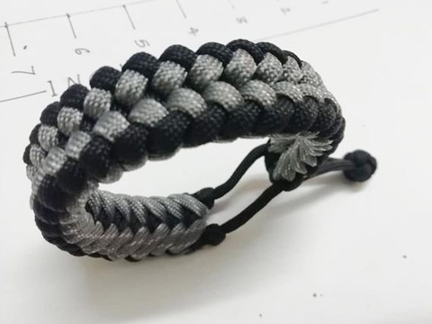 Bracelet Paracord Style Mad Max Réglable, Vert/gris, Nylon 550 Lb - Neuf