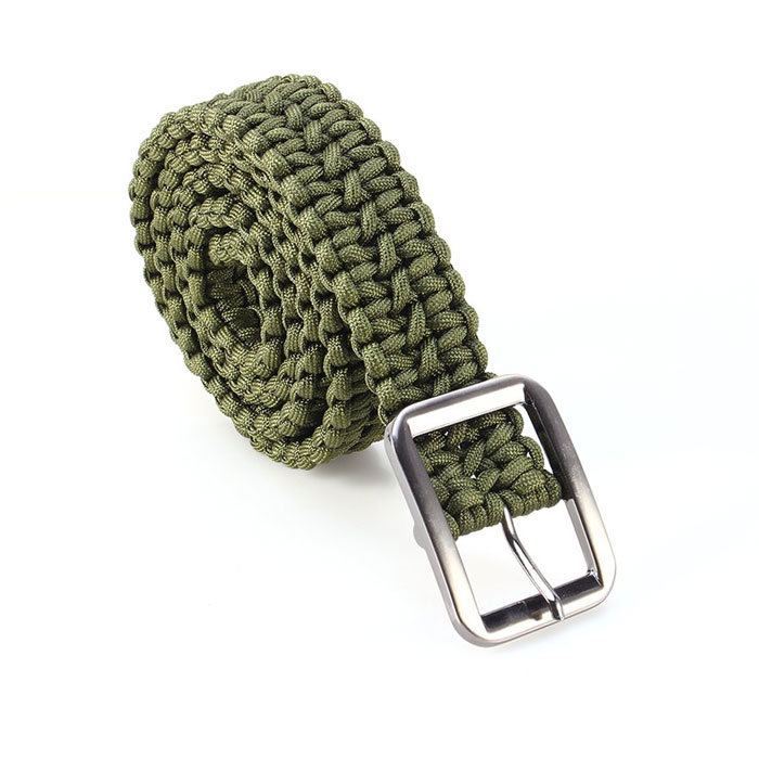 Survival Paracord Belt, Camping Knitted Belt